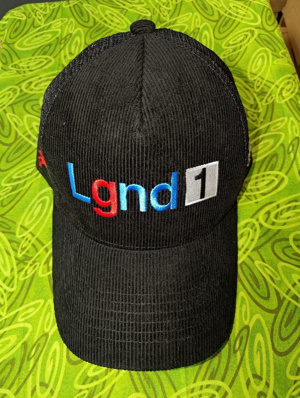 Lgnd 1 Corduroy Embroidered Mobil Pegasus Trucker Mesh Hat Cap New